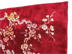 Old Antique Chinese Wool Large Rug 275cm x187 cm