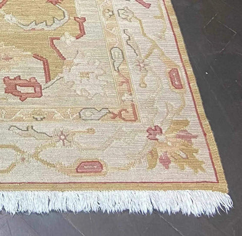 Indo Kilim Sumak Tribal Wool Rug Hand-Knotted 203 x 143 cm