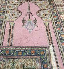 Kashmir Silk Prayer Rug 137 x 90 cm