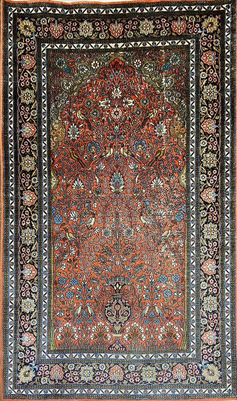Kashmir Silk Wool Rug 154 x 93 cm