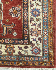 Handmade Kazak Wool Rug 142 X 114 m