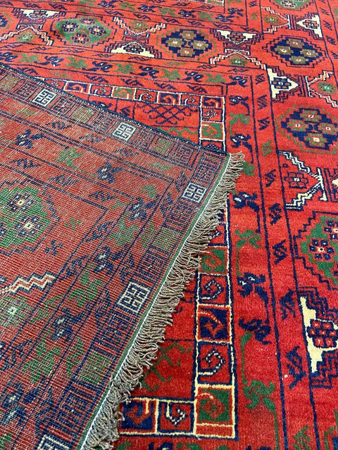 Old Afghan Hatchlu Handmade Rug 195 x 133 cm