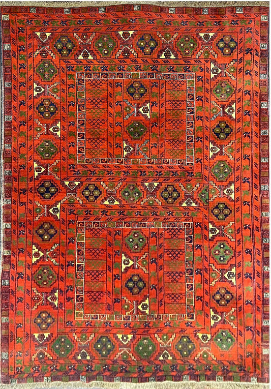 Old Afghan Hatchlu Handmade Rug 195 x 133 m