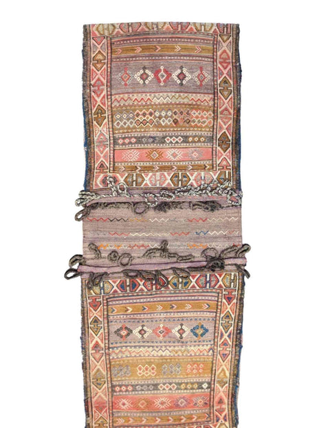 Old Qashai Sadel Bag Tribal Pink Rug - Rugoutlet