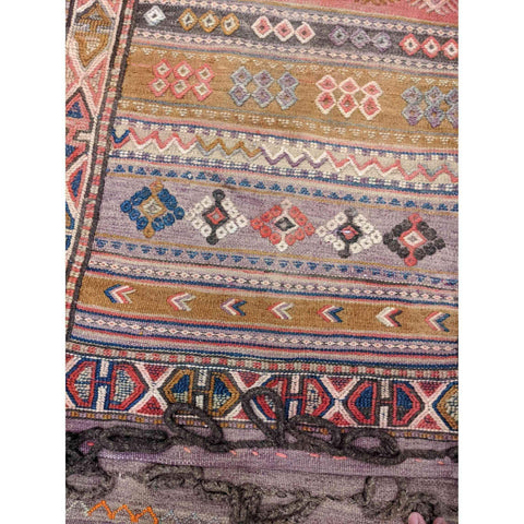 Old Qashai Sadel Bag Tribal Pink Rug - Rugoutlet