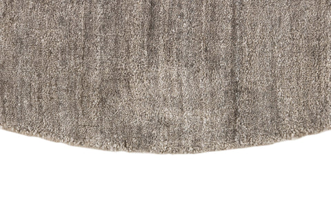 Plain Dust Round Rug – Black – Viscose – 200 × 200 cm