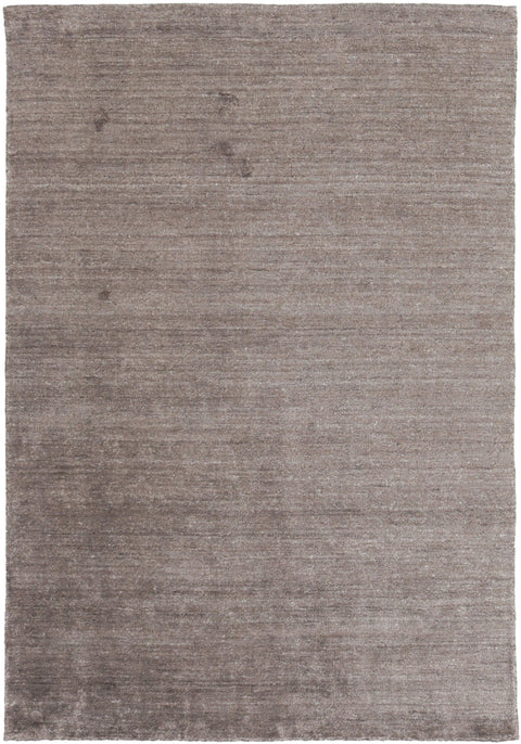 Plain Dust Rug – Brown – Viscose – 140 × 200 cm