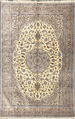 Persian Nain Silk Handmade Rug 300 x 200 cm (9.84 x 6.56 ft)