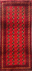 188 x 112 cm Persian Baluch Tribal Hand-Knotted Red Beige Colour Rug