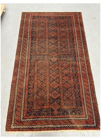 Persian Baluch tribal hand-knotted rug