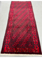 106 x 241 cm Persian Baluch Tribal Hand-Knotted Red Brown Colour Rug