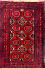 180 x 117 cm Persian Baluch Tribal Hand-Knotted Red Beige Colour Rug