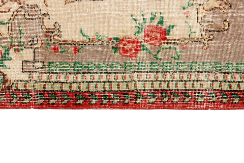 Vintage Royal Fine Rug – Beige & Red – 118 × 204 cm