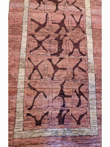 142 x 90 cm Pink & Dark Red Rug - Rugoutlet