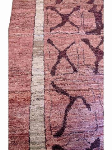 142 x 90 cm Pink & Dark Red Rug - Rugoutlet