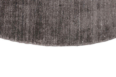 150x150 cm Contemporary Viscose grey round rug - Rugoutlet