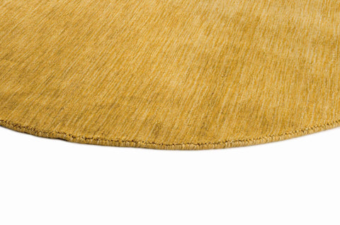 150x150 cm wool yellow round Rug-HLC200126 - Rugoutlet