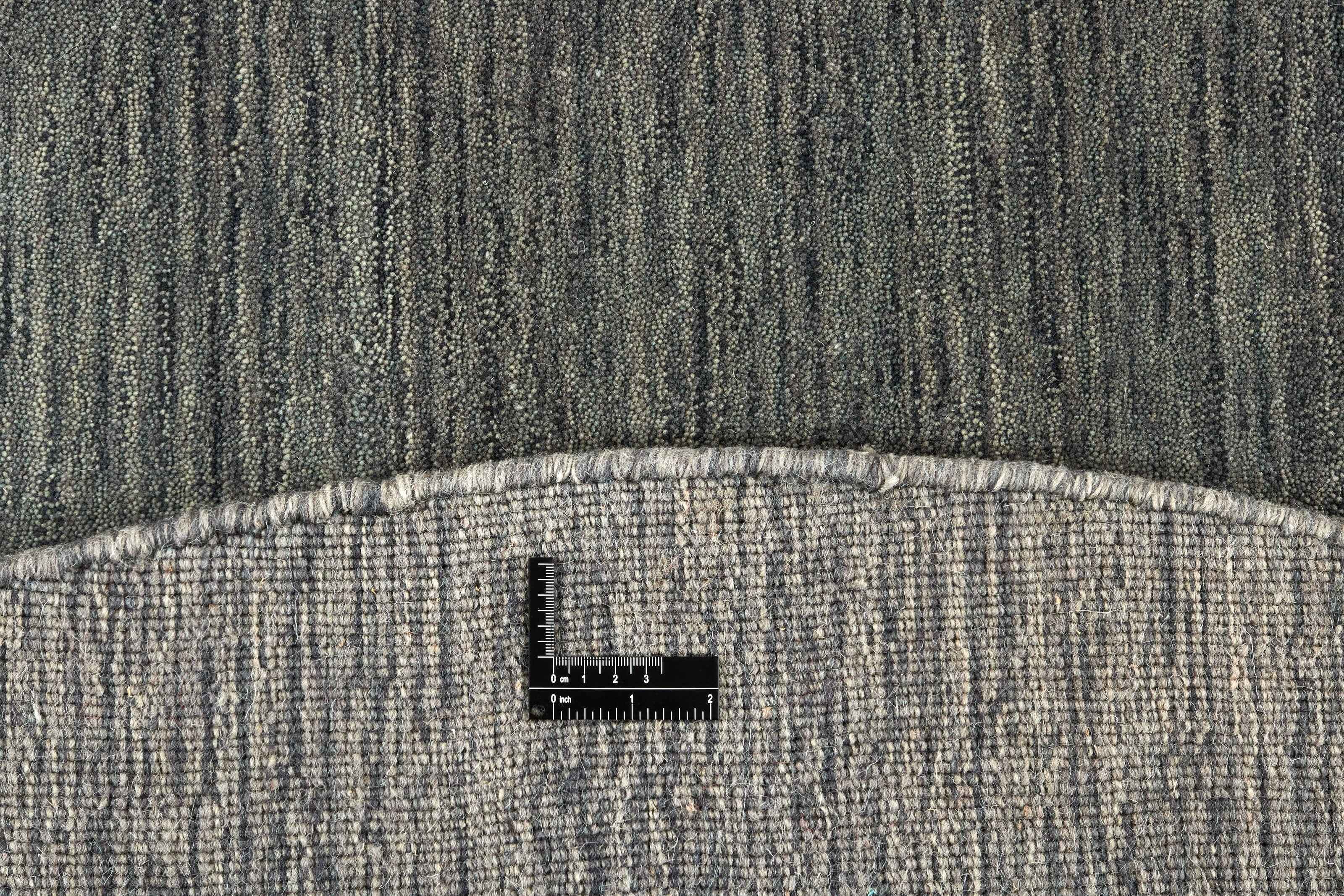 150x150 cm n Wool Multicolor Rug-HLC200126, Dark Grey Round - Rugmaster