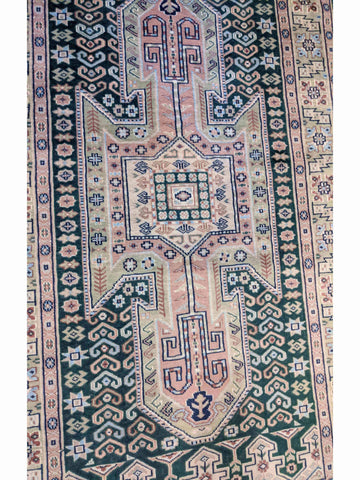159 x 100 cm Fine Pakistan Green Rug - Rugoutlet
