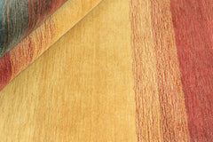 160 x 160 cm Indian Wool Black Rug-HLC200111, Dark Brown Multi - Rugmaster