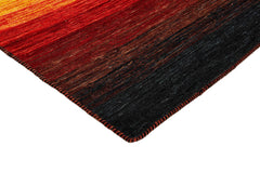 160x160 cm Indian Wool Multicolor Rug-HLD180805, Black Grey - Rugmaster