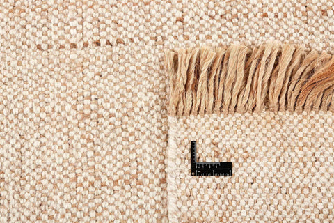 160x90 cm Jute & wool beige flat-weave Rug-200024WD - Rugoutlet
