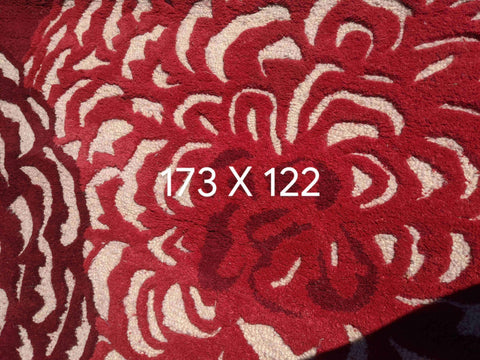 173 x 122 cm Hand tuffted Red Rug - Rugoutlet