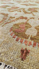 177 x 122 cm Handmade natural Yellow Rug - Rugoutlet