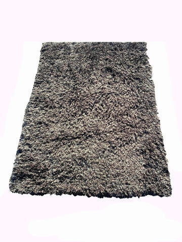 180 x 120 cm shaggy silk effect Grey Rug - Rugoutlet