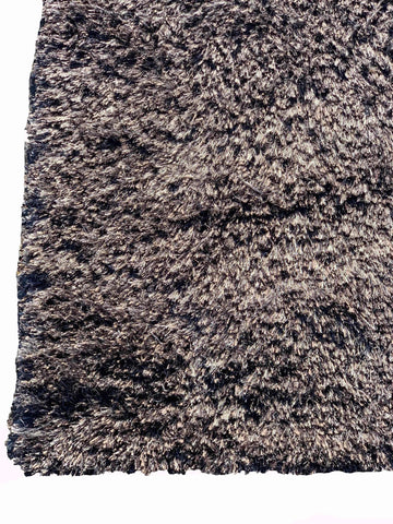 180 x 120 cm shaggy silk effect Grey Rug - Rugoutlet