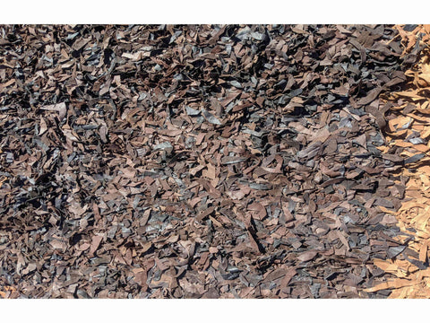 180 x 123 cm Hand knotted leather Brown Rug - Rugoutlet