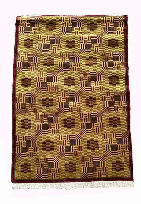 190 x 120 cm Green & Brown Rug - Rugoutlet