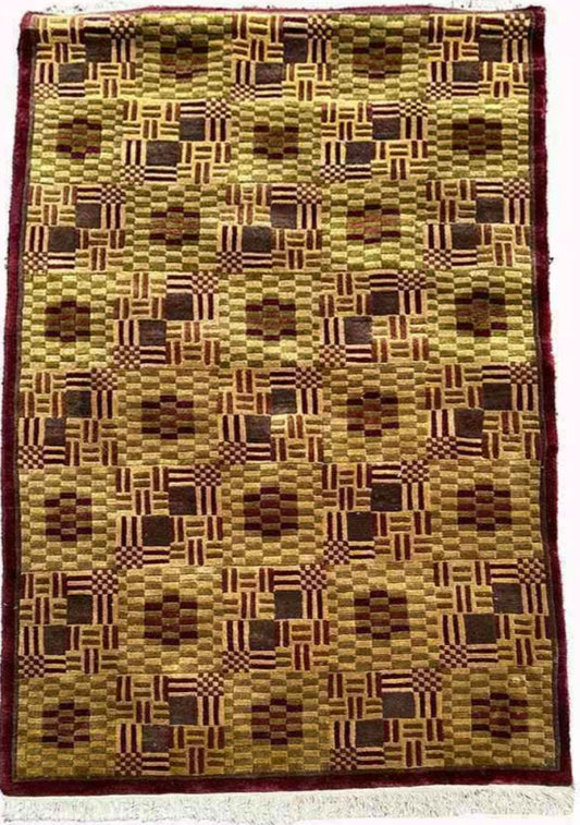 190 x 120 cm Green & Brown Rug - Rugoutlet