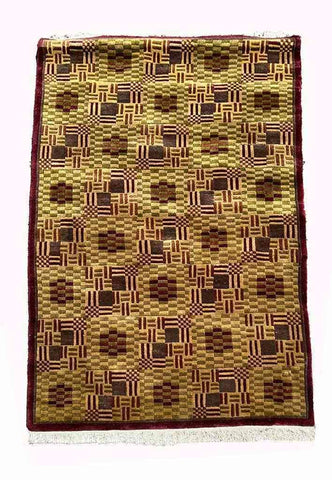 190 x 120 cm Green & Brown Rug - Rugoutlet