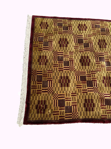 190 x 120 cm Green & Brown Rug - Rugoutlet