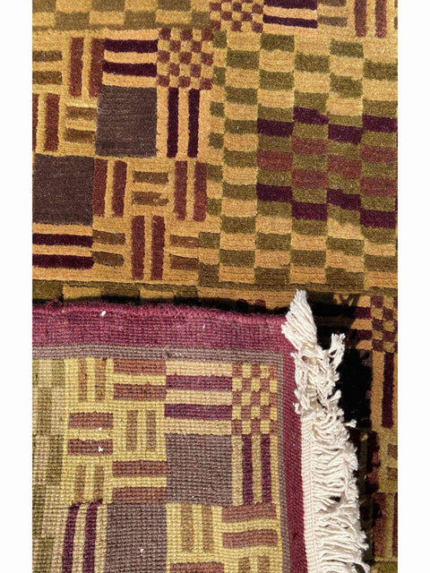 190 x 120 cm Green & Brown Rug - Rugoutlet