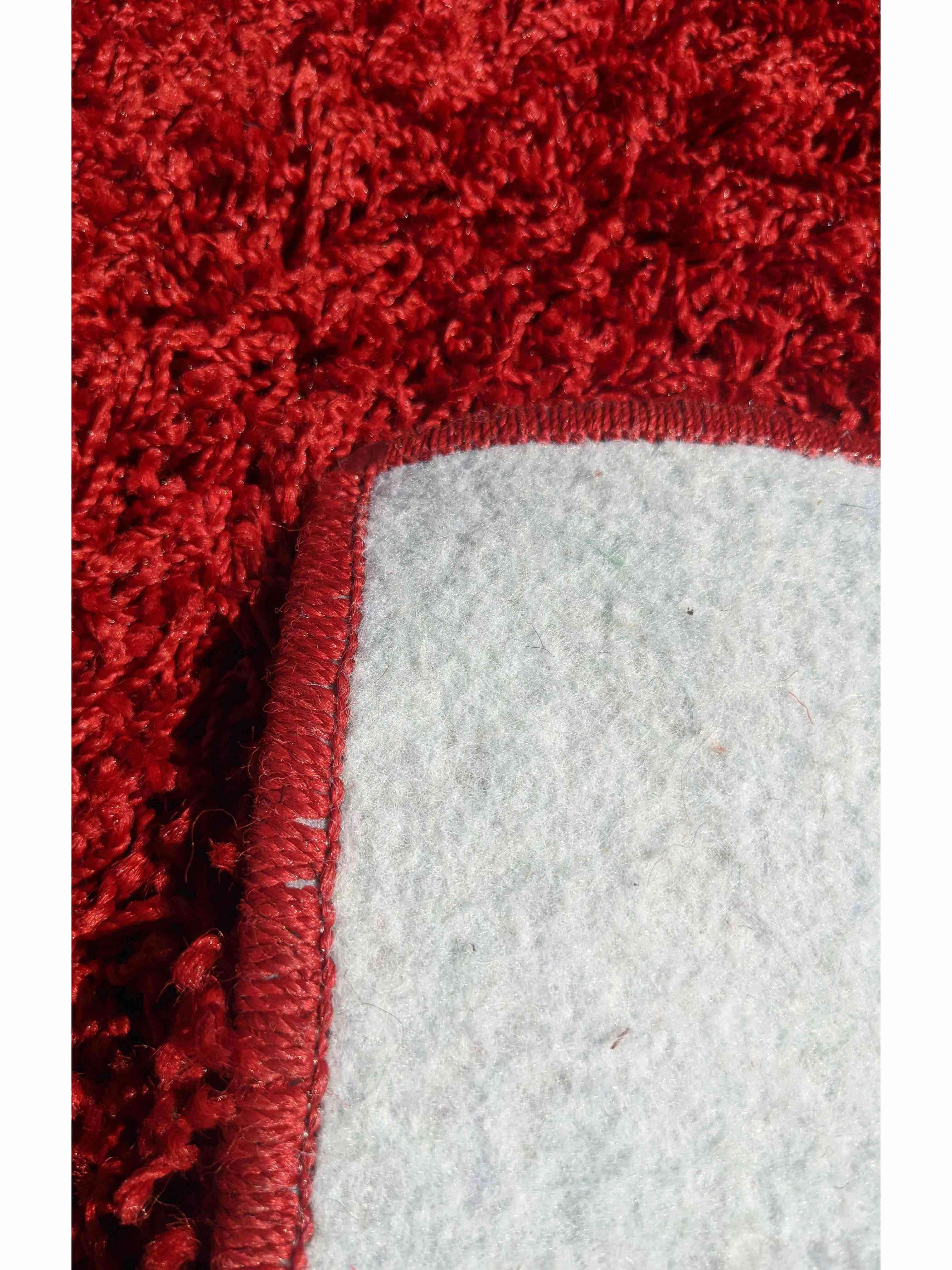 200 x 133 cm hand tufted shaggy Red Rug - Rugoutlet