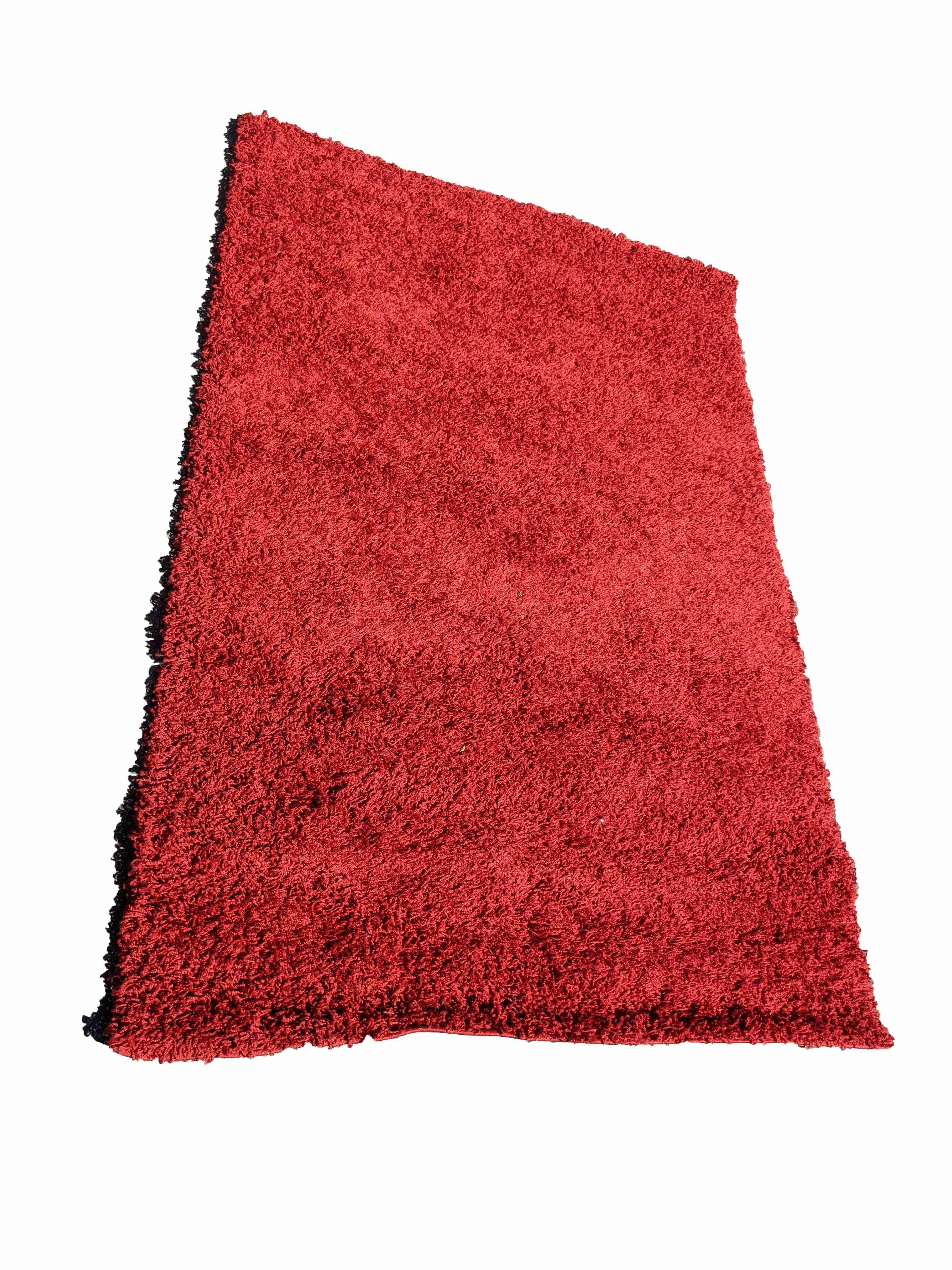 200 x 133 cm hand tufted shaggy Red Rug - Rugmaster