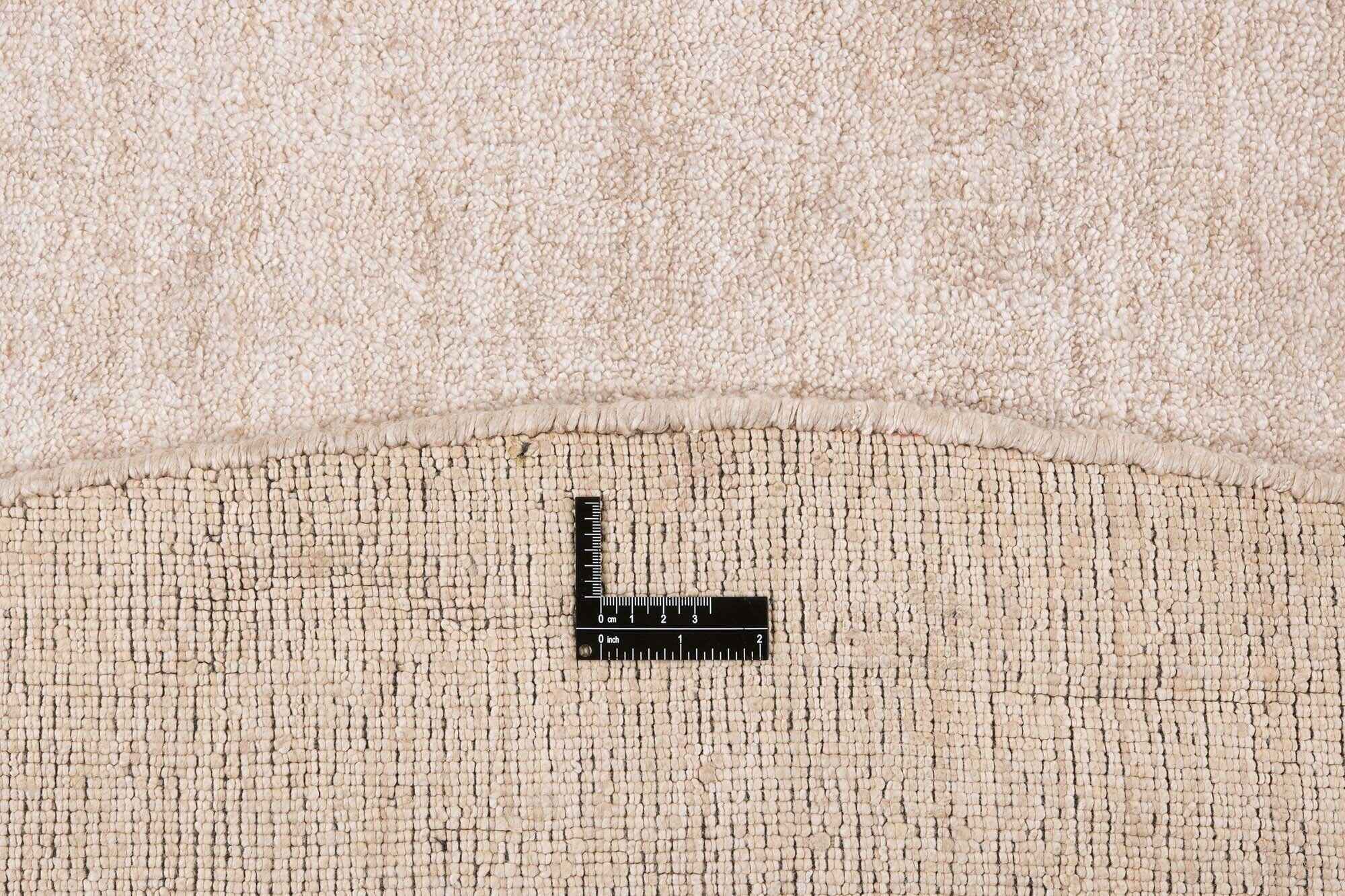 200 x 200 cm Indian Viscose Beige Rug-Robusto, Steel Round - Rugmaster
