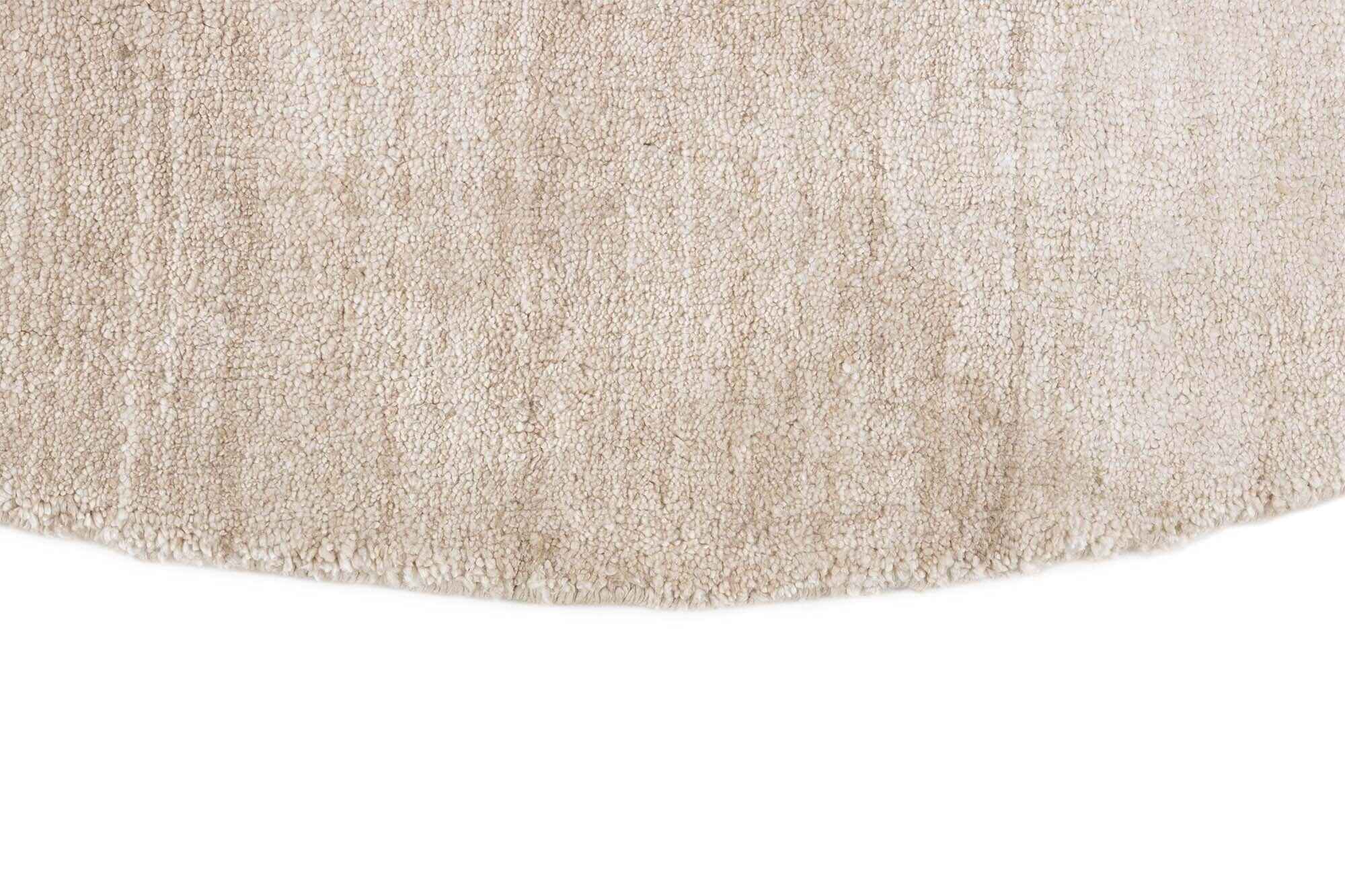 200 x 200 cm Indian Viscose Beige Rug-Robusto, Steel Round - Rugmaster
