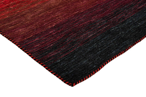 200x140 cm wool multicolour Rug-HLD180805, Black Red - Rugoutlet