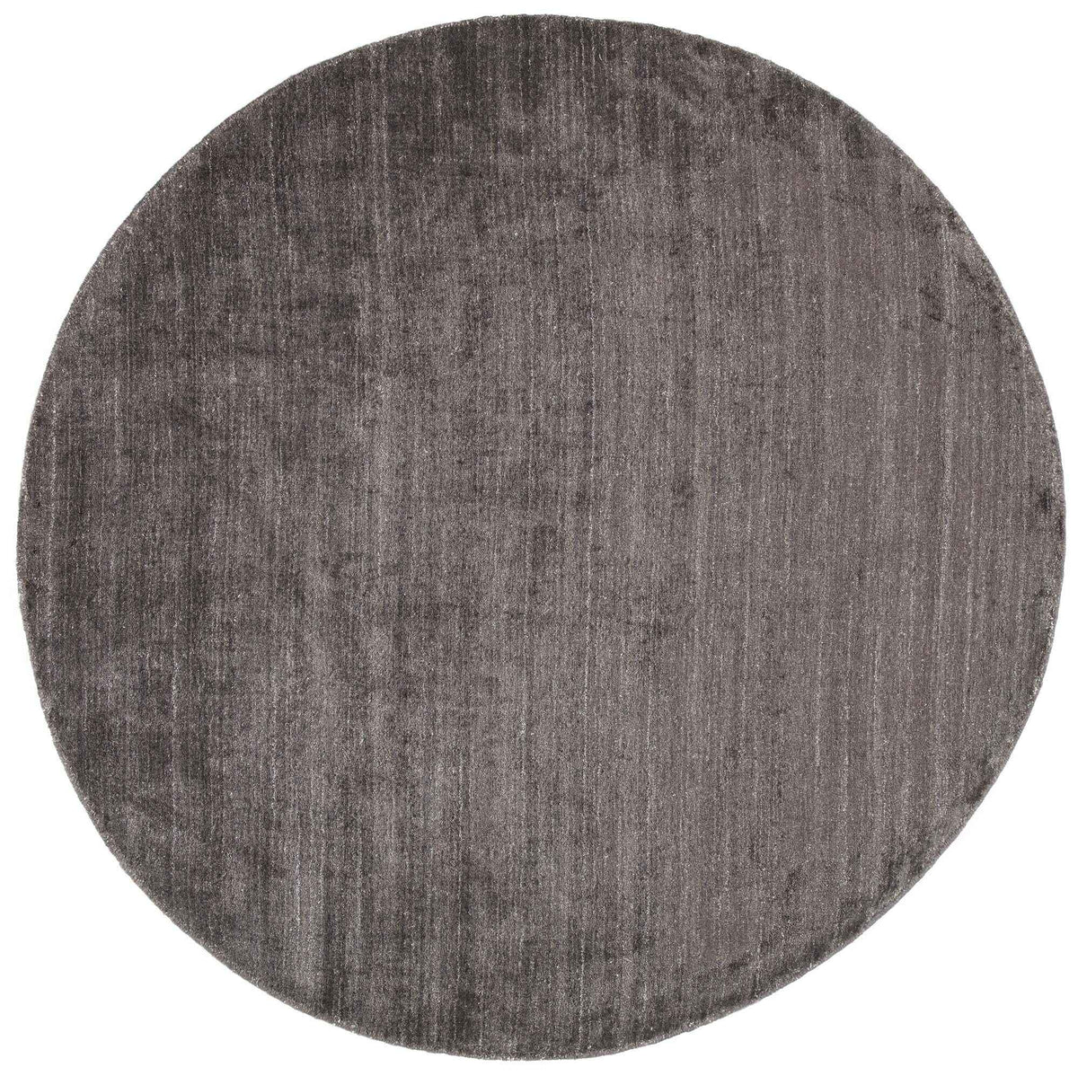 200x200 cm  Indian Viscose Brown Rug-Robusto, Ivory Round