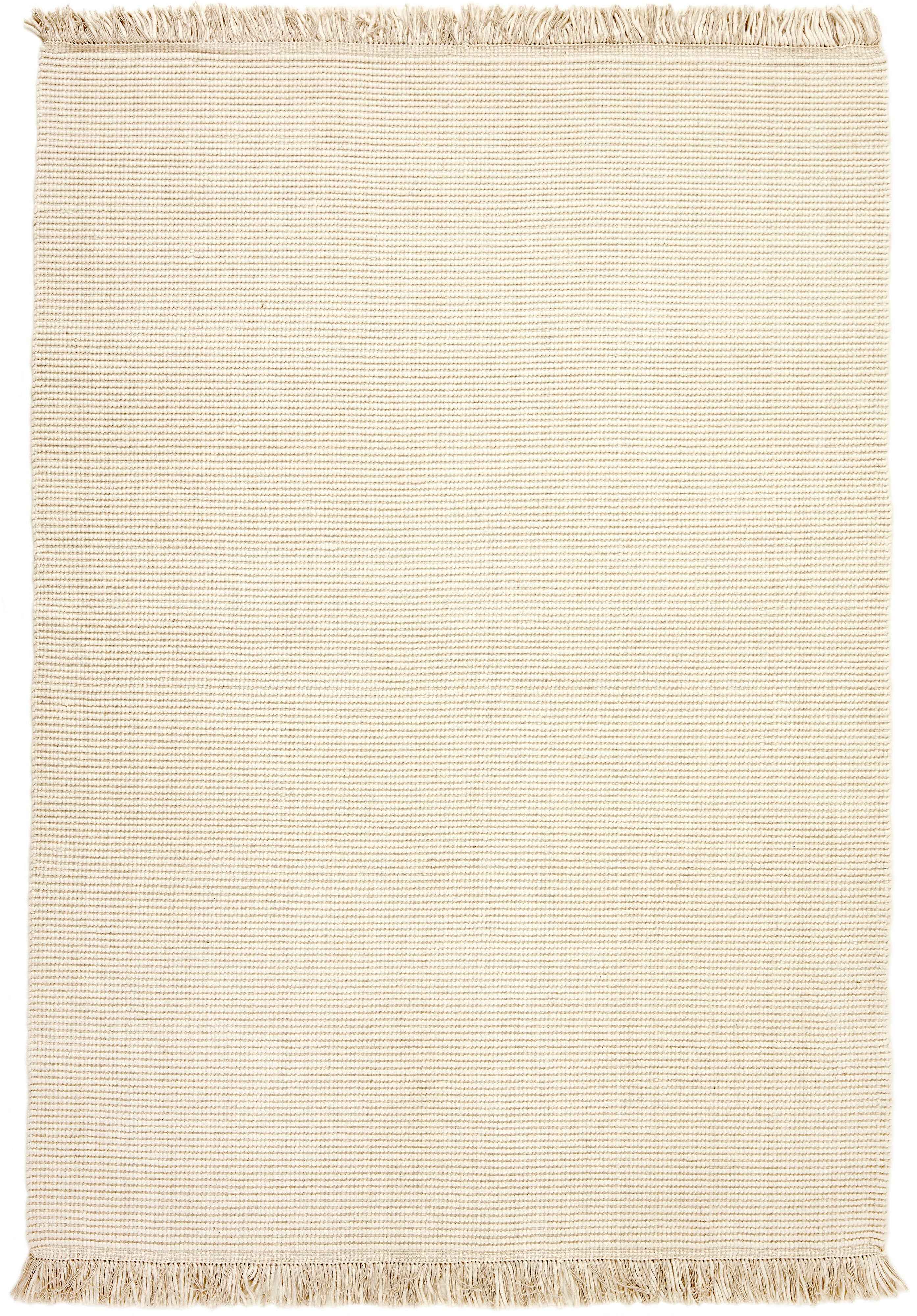 200x200 cm Indian Wool Multicolor Rug-5971A, White - Rugmaster