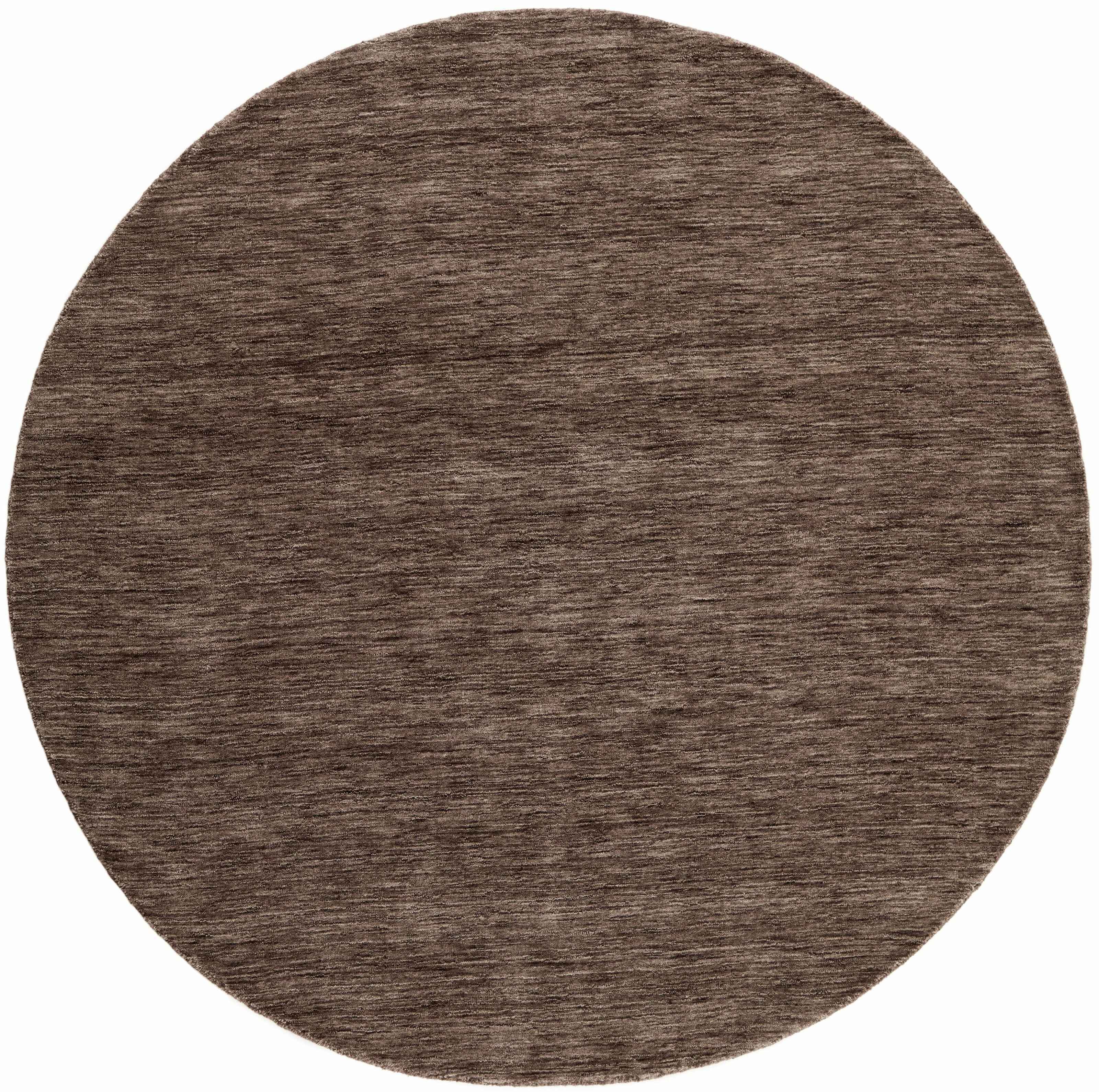 200x200 cm  Indian Wool Multicolor Rug-HLC200126, Dark Grey Round
