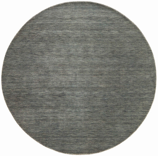 200x200 cm  Indian Wool Multicolor Rug-HLC200126, Dark Grey Round