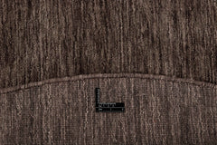 200x200 cm Indian Wool Multicolor Rug-HLC200126, Dark Grey Round - Rugmaster