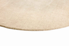 200x200 cm Indian Wool Multicolor Rug-Robusto, Dark Brown Round - Rugmaster