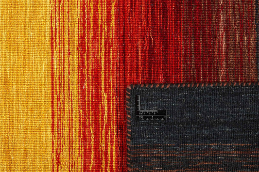 200x200 cm Indian Wool Multicolor Rug-HLD180805, Black Grey - Rugmaster