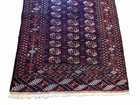 225 x 113 cm Pakistan Bukhara Purple Rug - Rugoutlet
