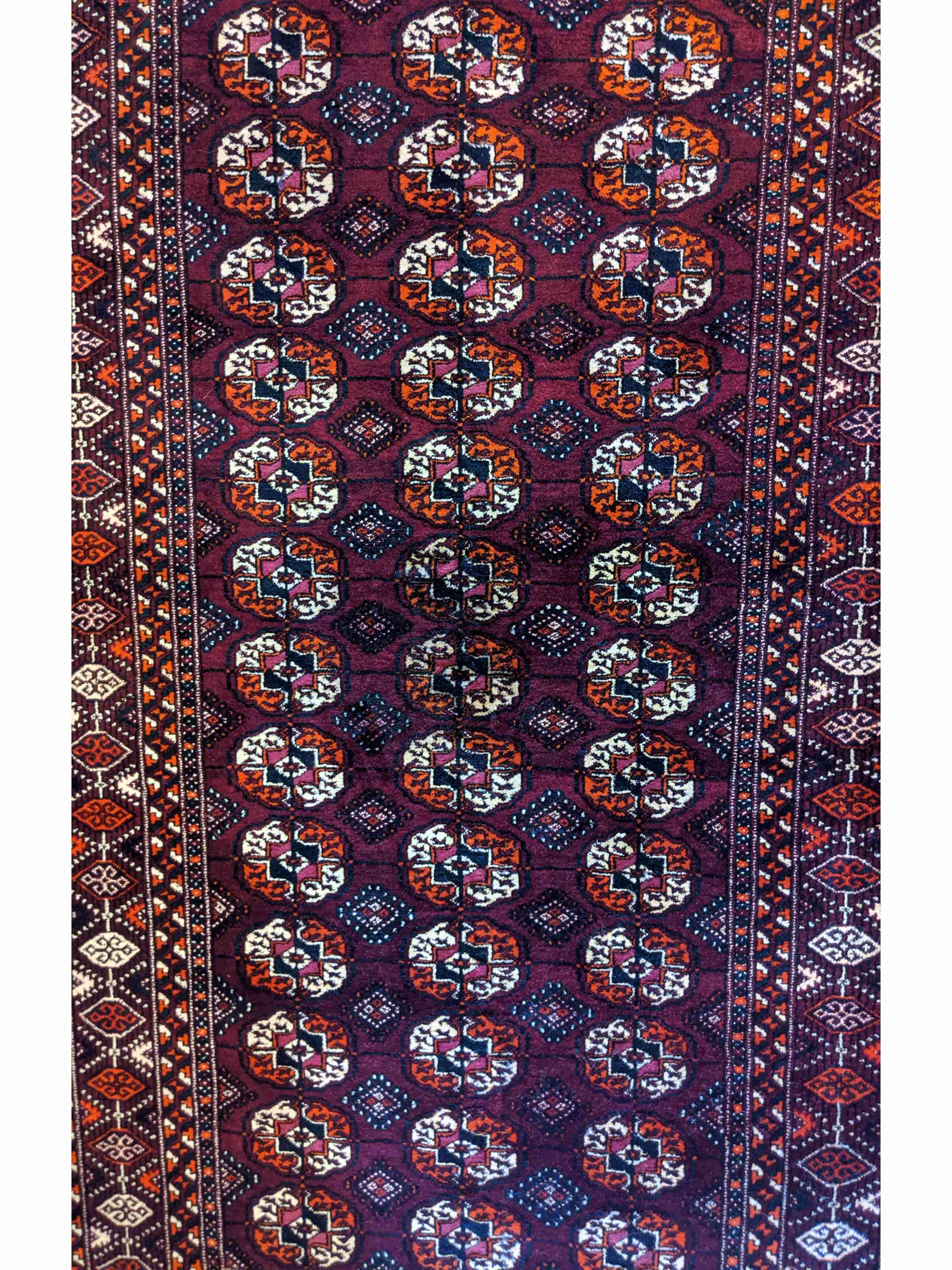 225 x 113 cm Pakistan Bukhara Purple Rug - Rugmaster